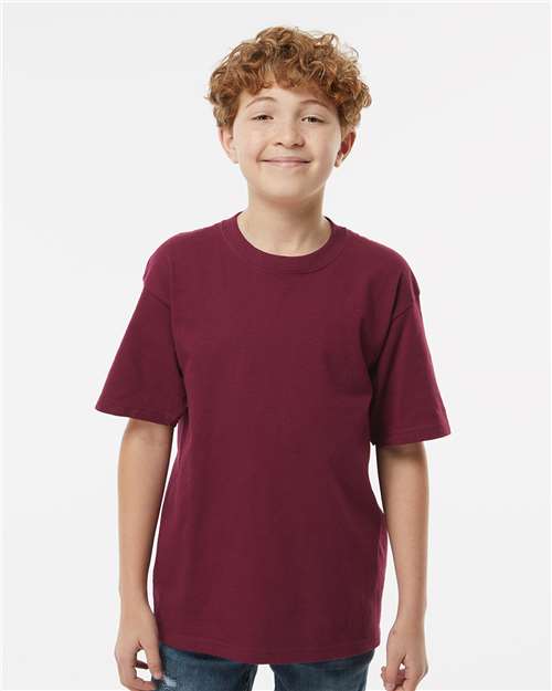 M&O Youth Gold Soft Touch T-Shirt 4850 - Maroon
