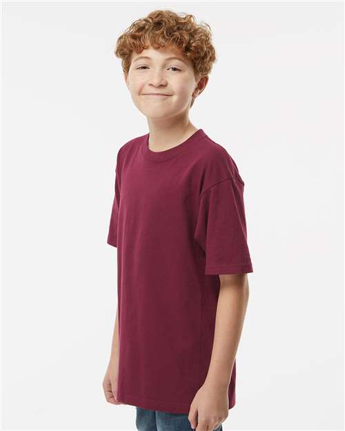 M&O Youth Gold Soft Touch T-Shirt 4850 - Maroon