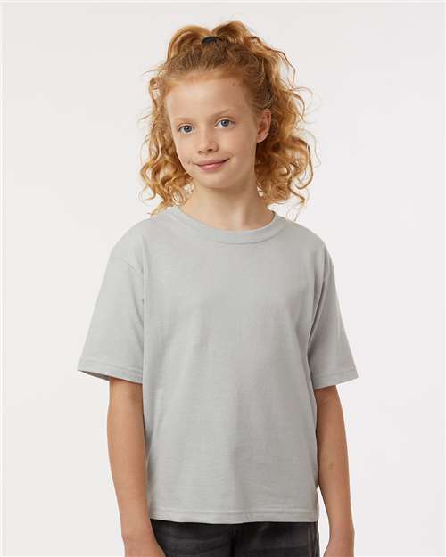 M&O Youth Gold Soft Touch T-Shirt 4850 - Platinum