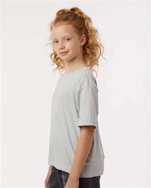 M&O Youth Gold Soft Touch T-Shirt 4850 - Platinum