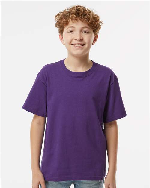 M&O Youth Gold Soft Touch T-Shirt 4850 - Purple