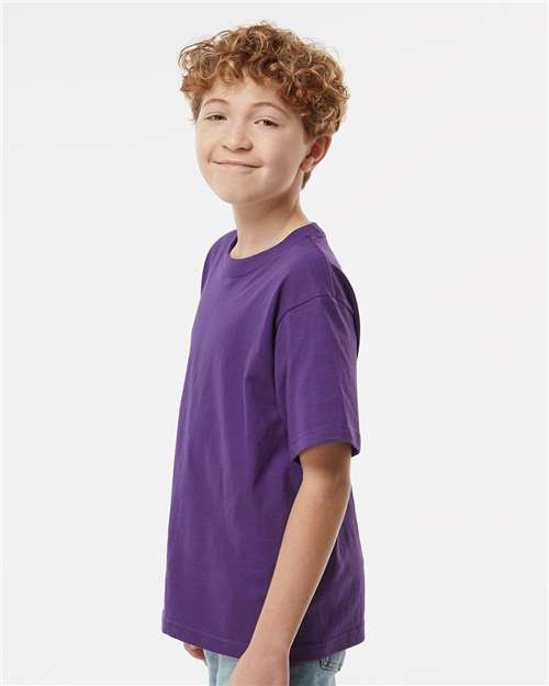 M&O Youth Gold Soft Touch T-Shirt 4850 - Purple