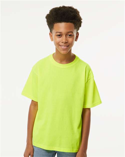 M&O Youth Gold Soft Touch T-Shirt 4850 - Safety Green