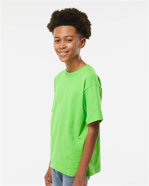 M&O Youth Gold Soft Touch T-Shirt 4850 - Vivid Lime