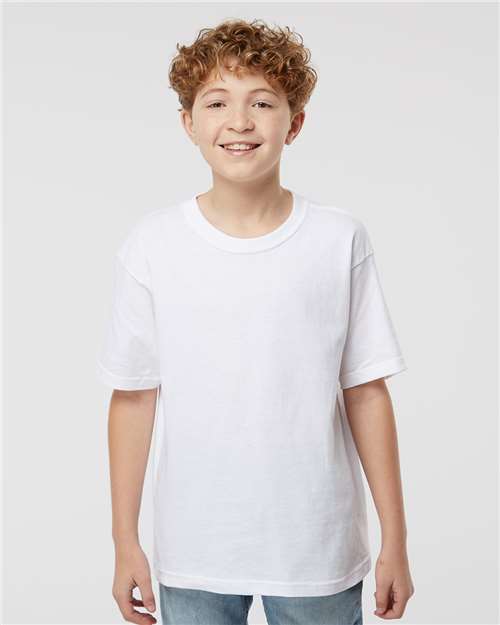 M&O Youth Gold Soft Touch T-Shirt 4850 - White