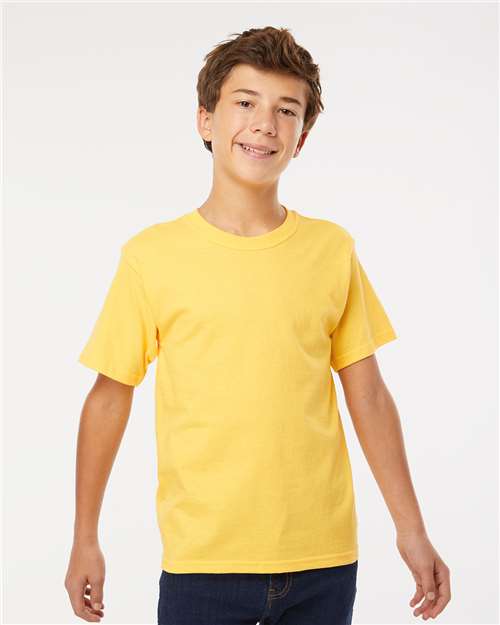 M&O Youth Gold Soft Touch T-Shirt 4850 - Yellow