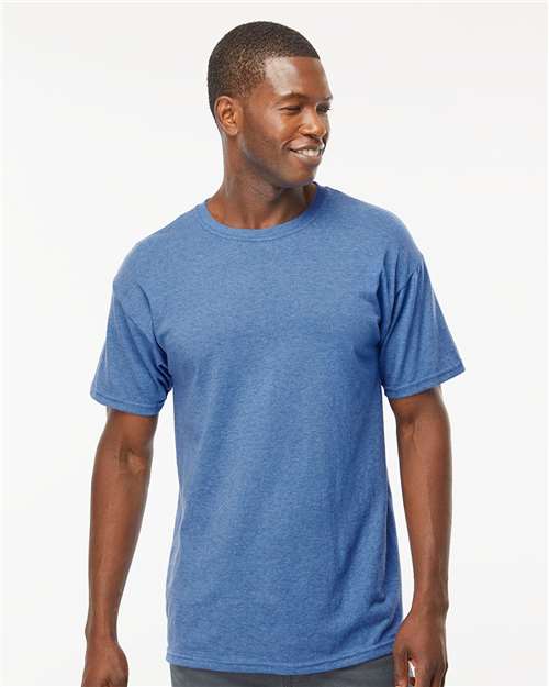 M&O Men's Gold Soft Touch T-Shirt 4800 - Heather Royal