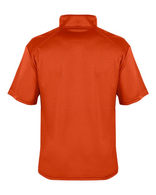 Badger Men's B-Core Short Sleeve Quarter-Zip 4199 - Burnt Orange/ Graphite