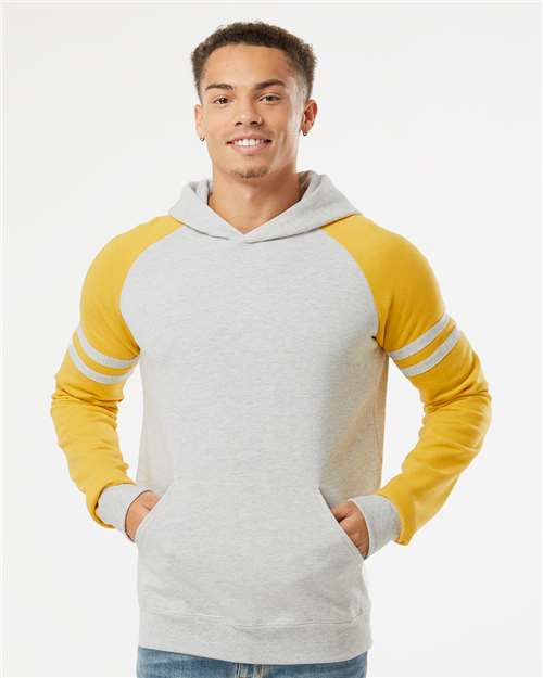 JERZEES Unisex Nublend® Varsity Colorblocked Raglan Hooded Sweatshirt 97CR